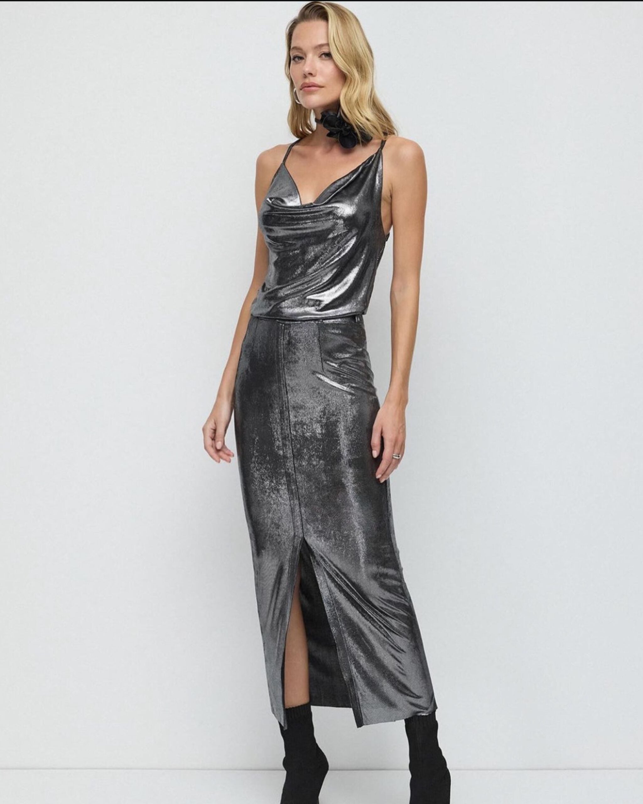 Shiny Silver Maxi Etek