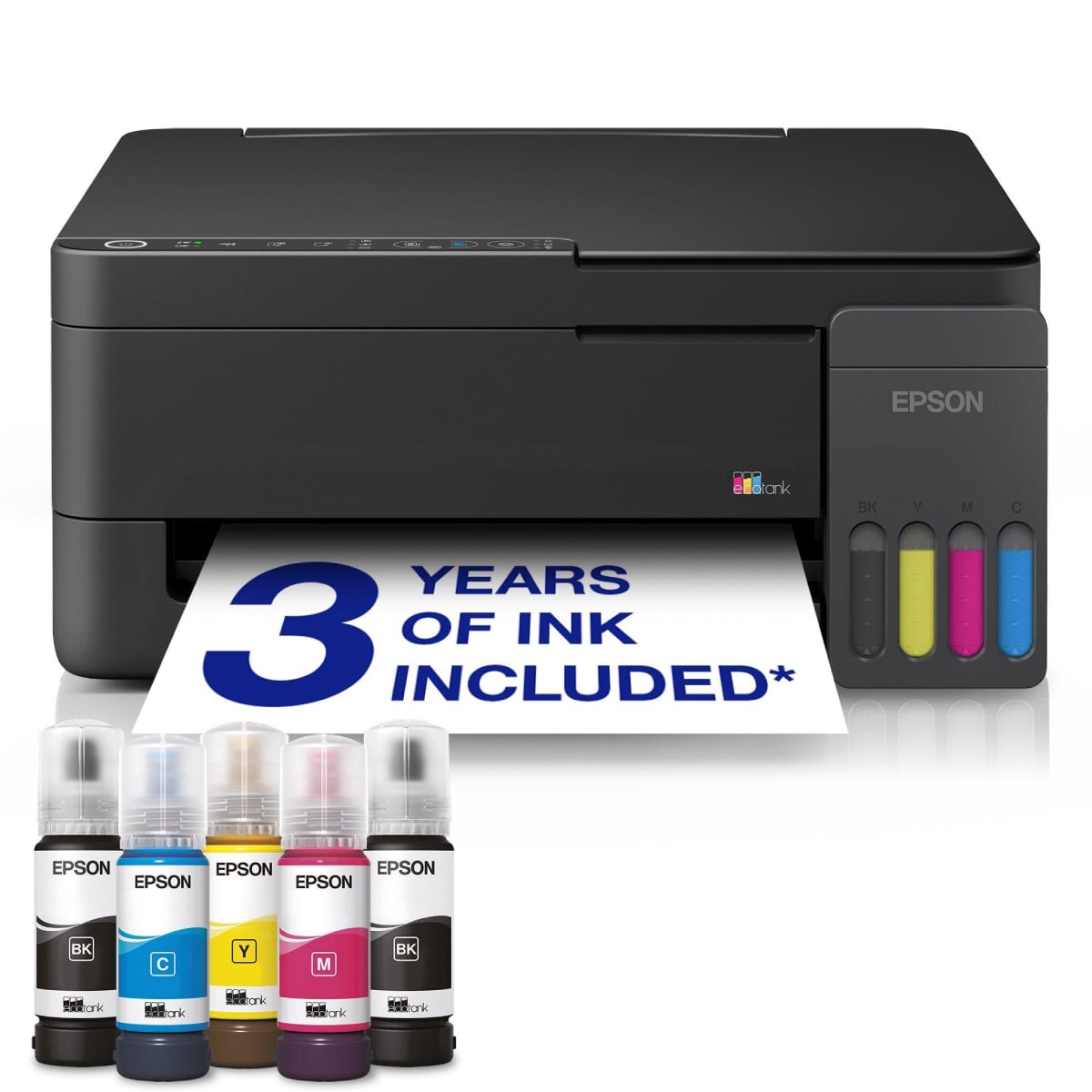 EPSON EcoTank L3350 A4 Wi-Fi Mürekkep Tanklı Çok Fonksiyonlu Yazıcı, Siyah