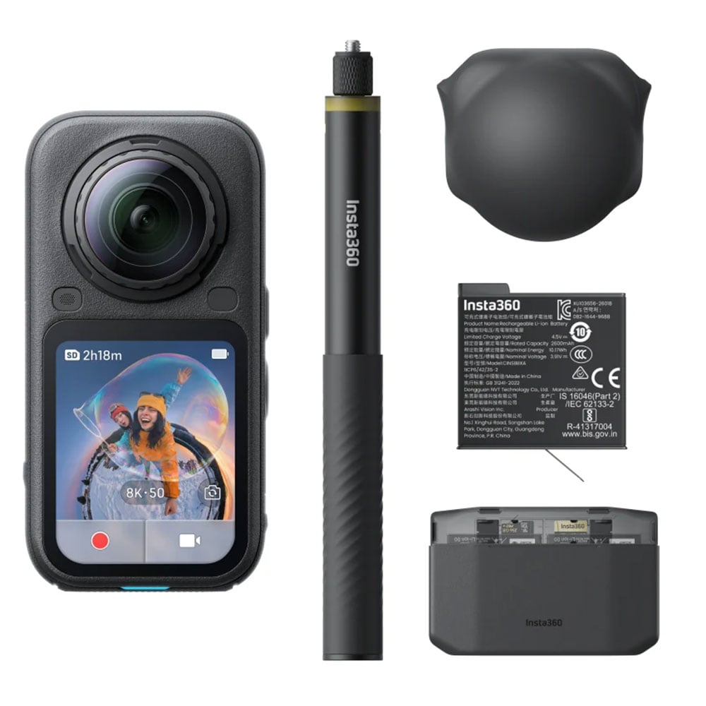 Action Kamera INSTA360 X6 Essentials Paketi CINSABXA/X603 gece siyahı