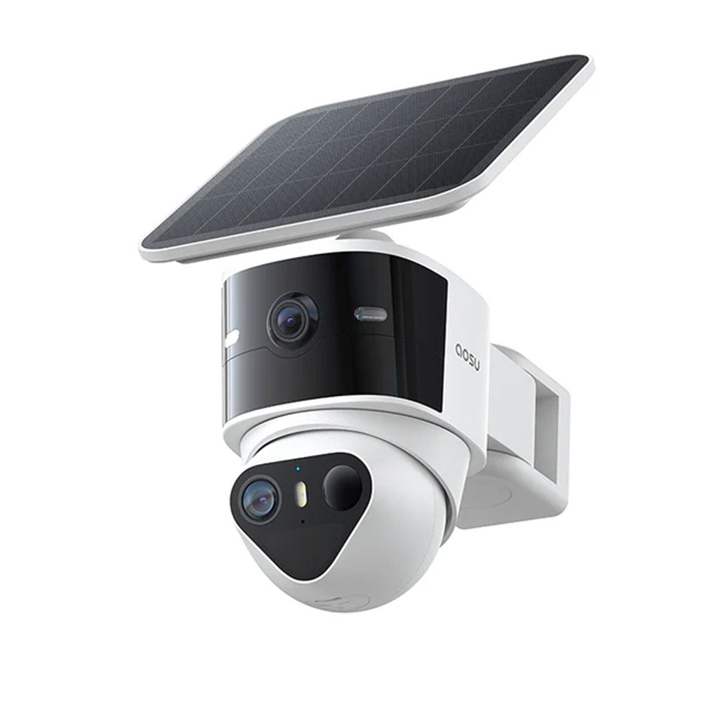 AOSU SolarCam T2 Pro C9P Çift 3K Wi-Fi Güvenlik IP Kamerası Beyaz