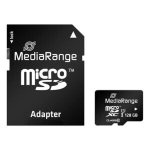 MEDIARANGE 128GB MicroSDXC Hafıza Kartı + SD Adaptör Class 10/128GB