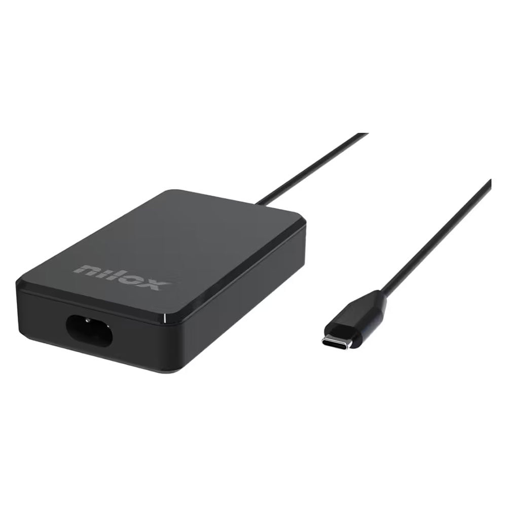 NILOX 65W USB-C Kablolu Dizüstü Bilgisayar Şarj Cihazı Siyah