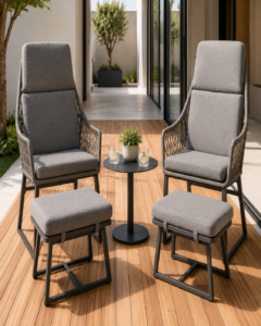 Noosa Sohbet Seti 2 Sandalye+2 Puf+1 Sehpa Pe Rattan