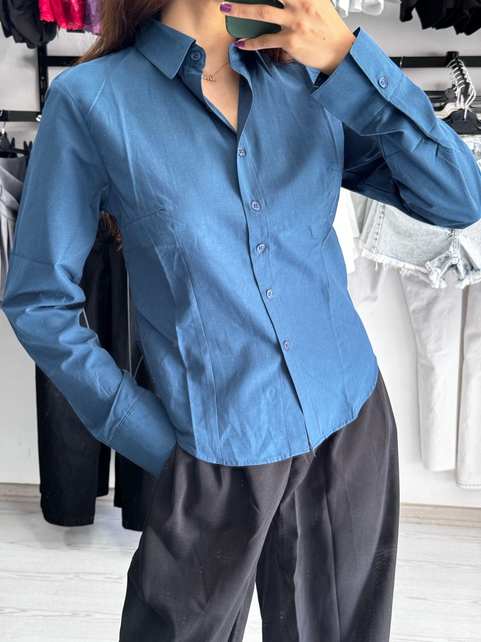 Basic Ryn Indigo Gömlek