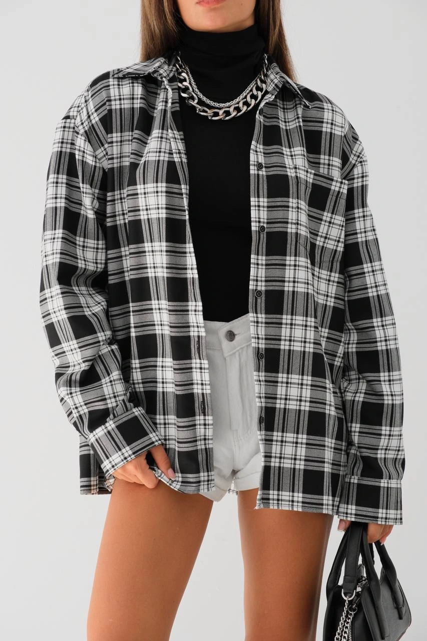 Oversize Ekose Oduncu Gömlek