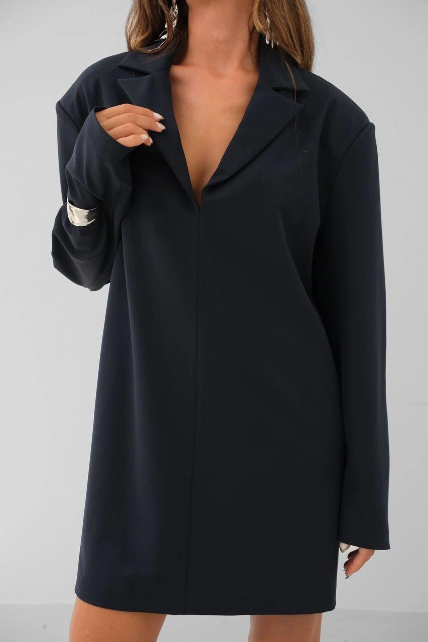 Blazer Lacivert Elbise