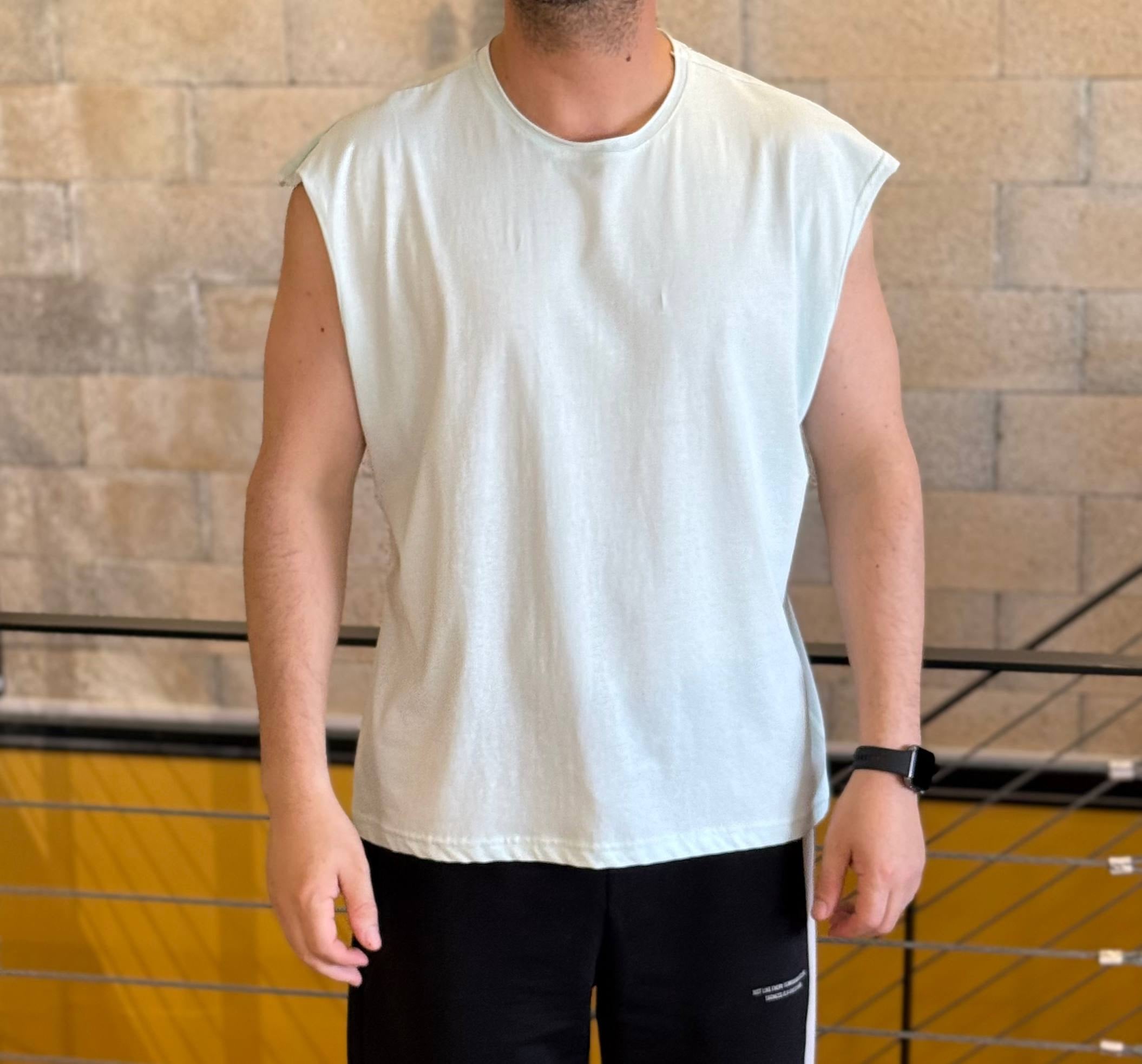 Basic Beyaz Kolsuz Tshirt