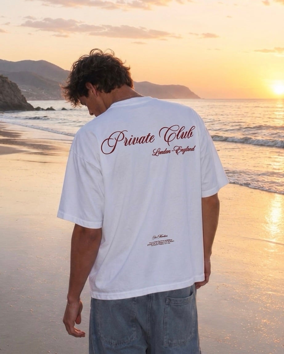 Damla Baski Beyaz Tshirt