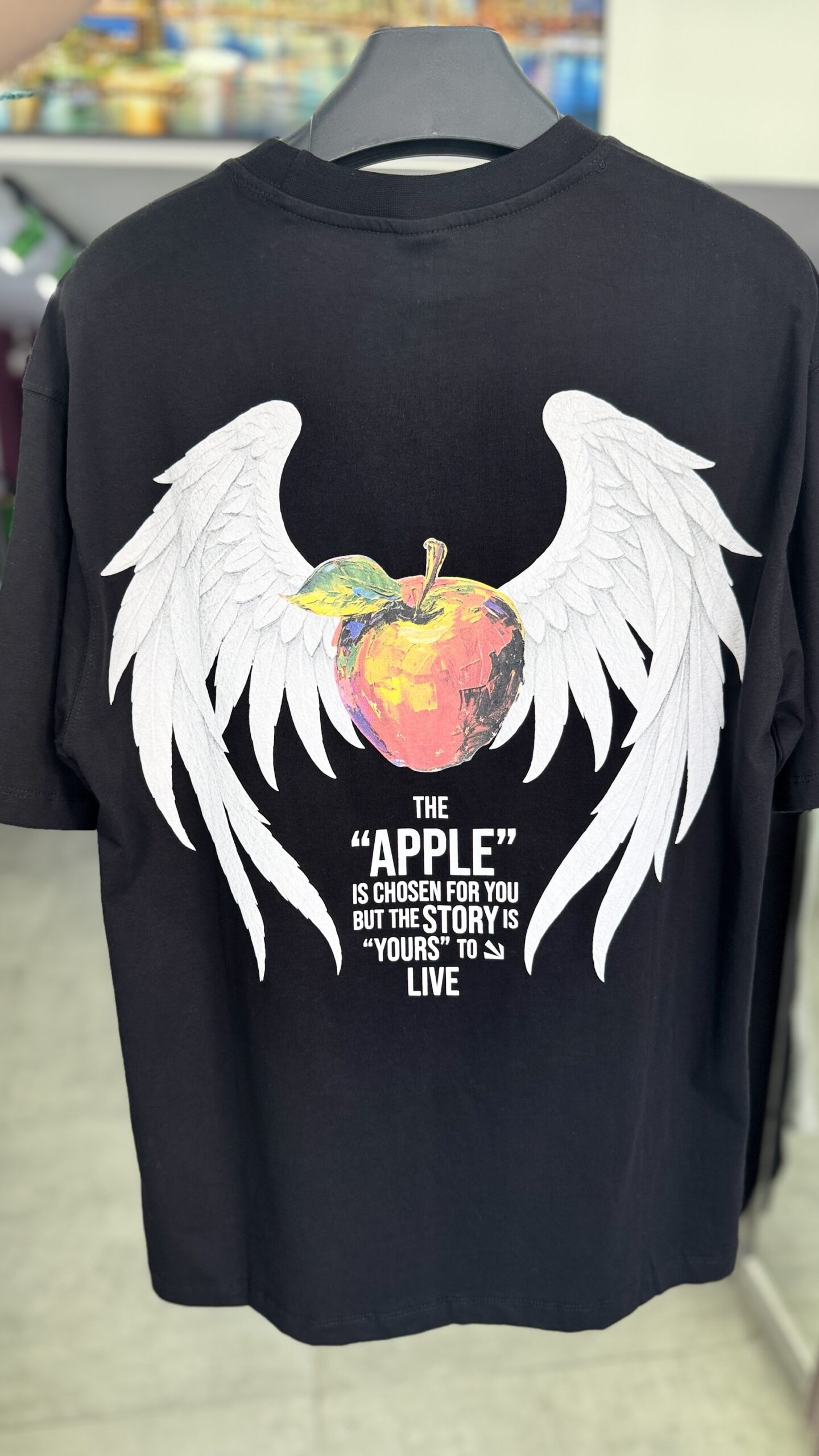 Elma Baski Siyah Tshirt