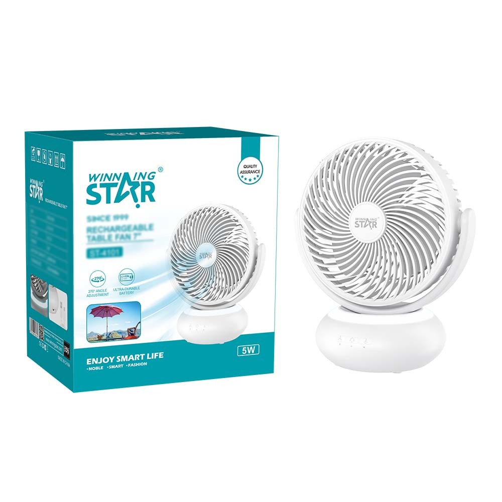Winning Star St-4101 Şarjlı Masaüstü Vantilatör 7 Inc