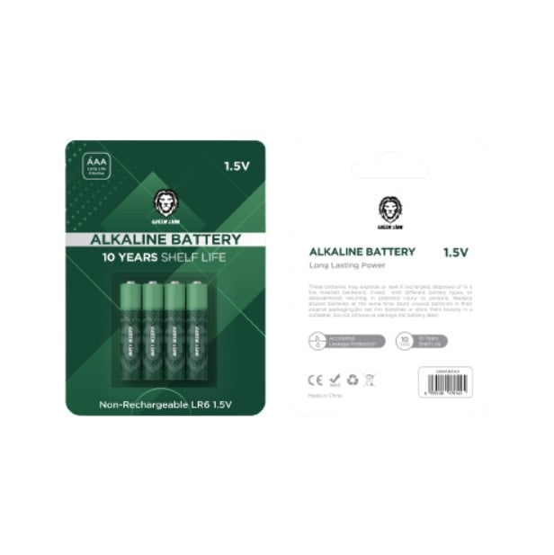 Green Lion Alkalin Pil Aaa 4'lü Paket Yeşil - Gnakbaaa