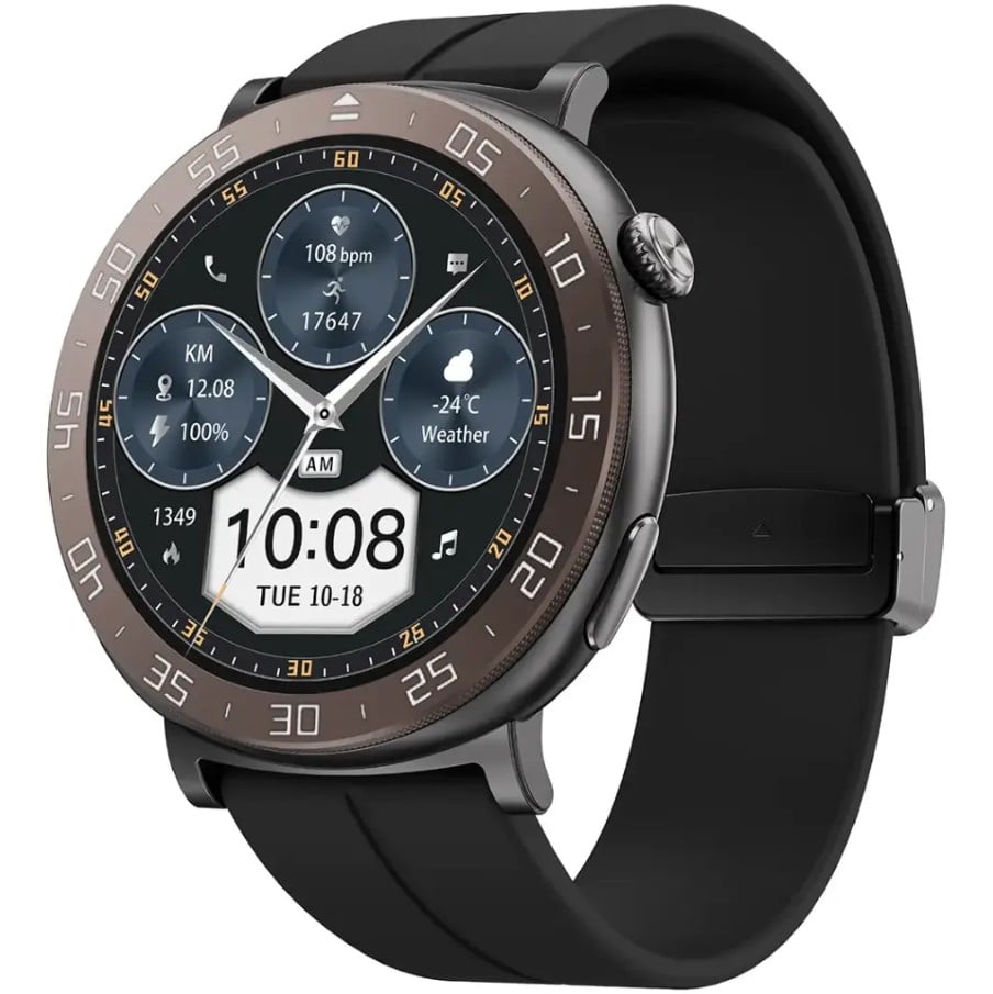 Porodo Salud Smartwatch 1.43 Amoled Akıllı Saat Kahverengi Siyah - Pdswt67bk
