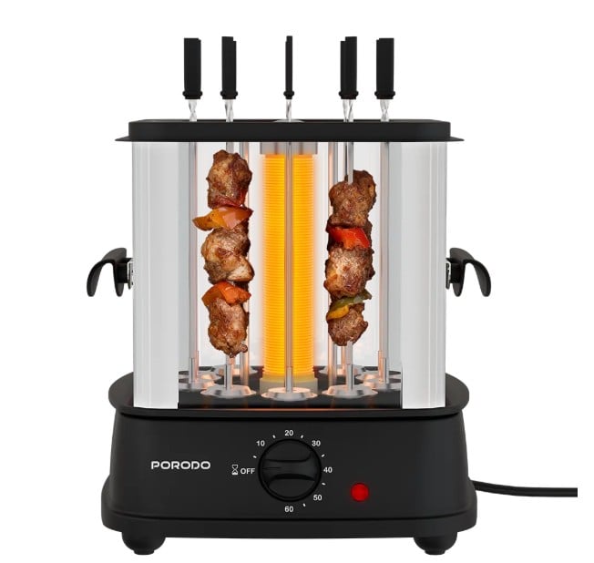 Porodo Grılljet Elektrikli Döner Şiş Kebap Makinesi Siyah - Pdlfstl20bk