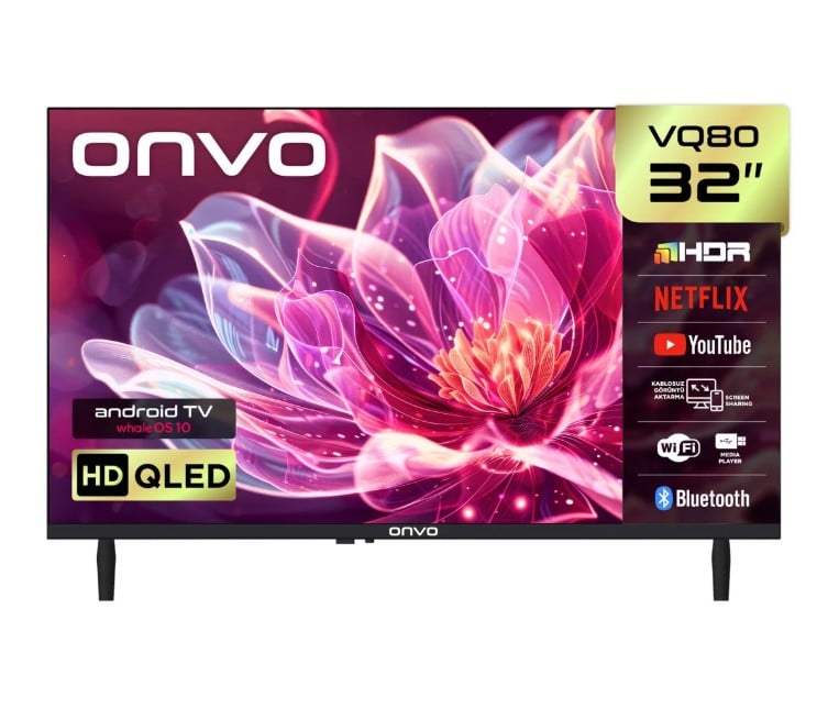 Onvo 32" 32vq80f2ha Hd Whaleos10 Qled Tv