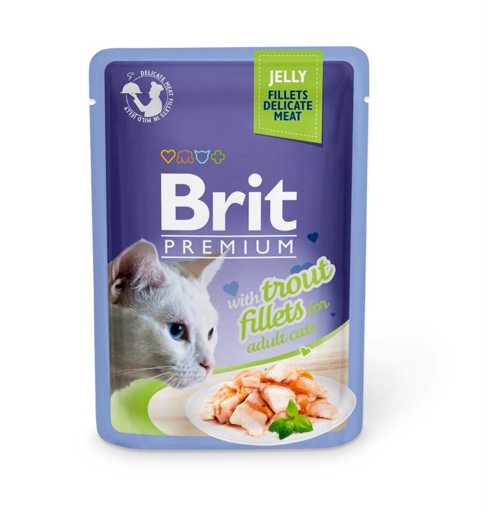 Brit Premium Cat Delicate Fillets İn Jelly Trout 85G Kedi Ödül Mamaları