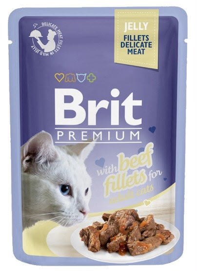 Brit Perimium Cat Delicate Meat Fillets İn Jelly Beef 85G Kedi Ödül Mamaları