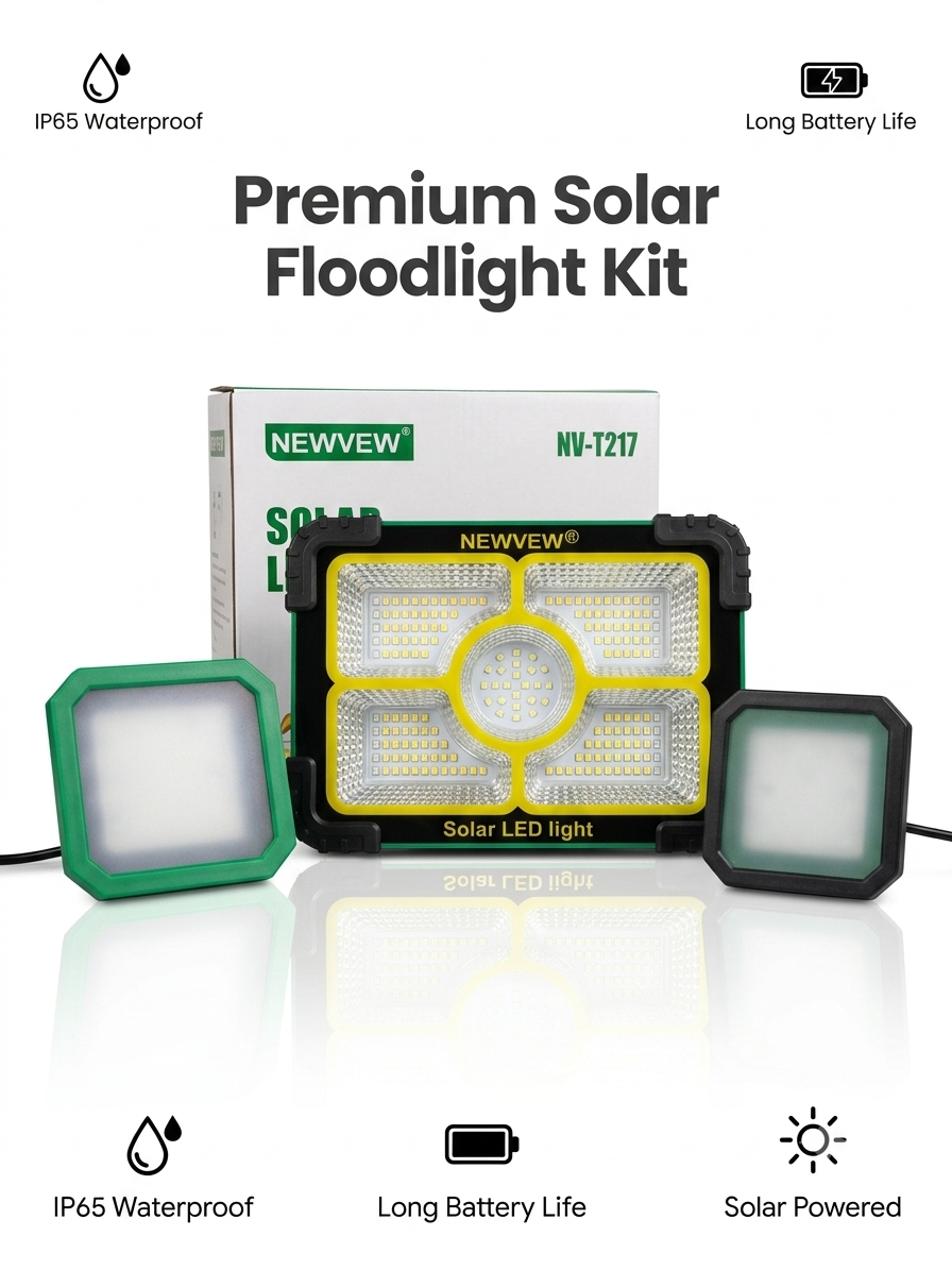 Newvew Nv-t217 Solar Güneş Enerjili Led Işık 300w 7200mah