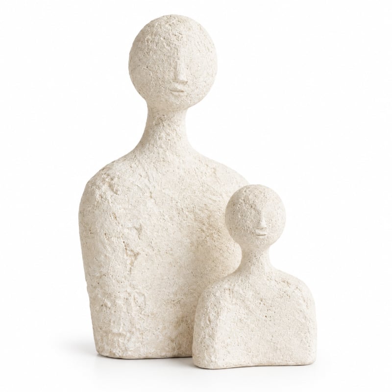 EsthéTi Çift Heykel 9.5X7.5X13.5Cm - Beyaz