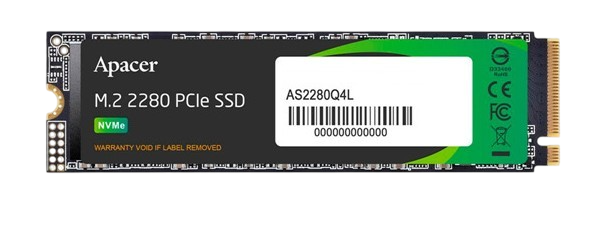 Apacer AP256GAS2280Q4L-1 AS2280Q4L 256GB PCIe Gen4x4 NVMe M.2 SSD 3300/1300MB/s