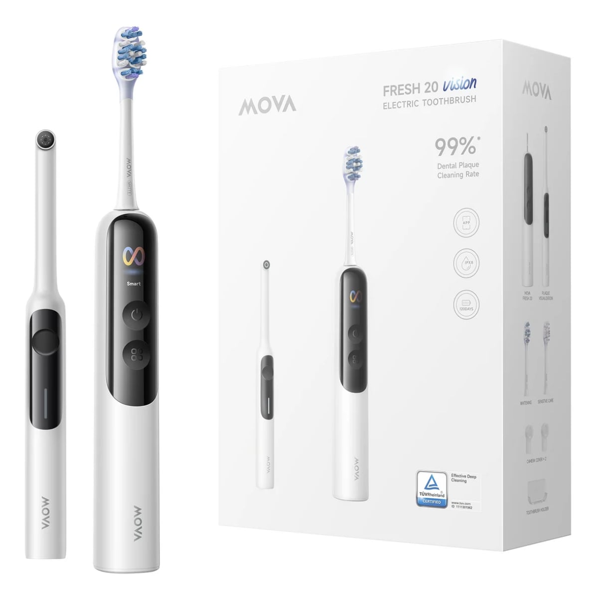 MOVA Fresh 20 Vision Elektrikli Diş Fırçası, Beyaz