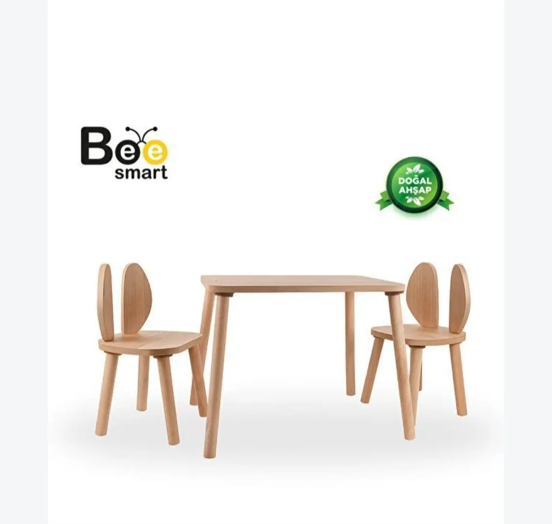 Bee Smart Safir Meşe 2 Sandalyeli Set