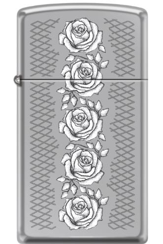 Zippo Z-CI406846-1610 (1610-061834) Benzinli Gümüş Roses And Lattice Roses And Lattice