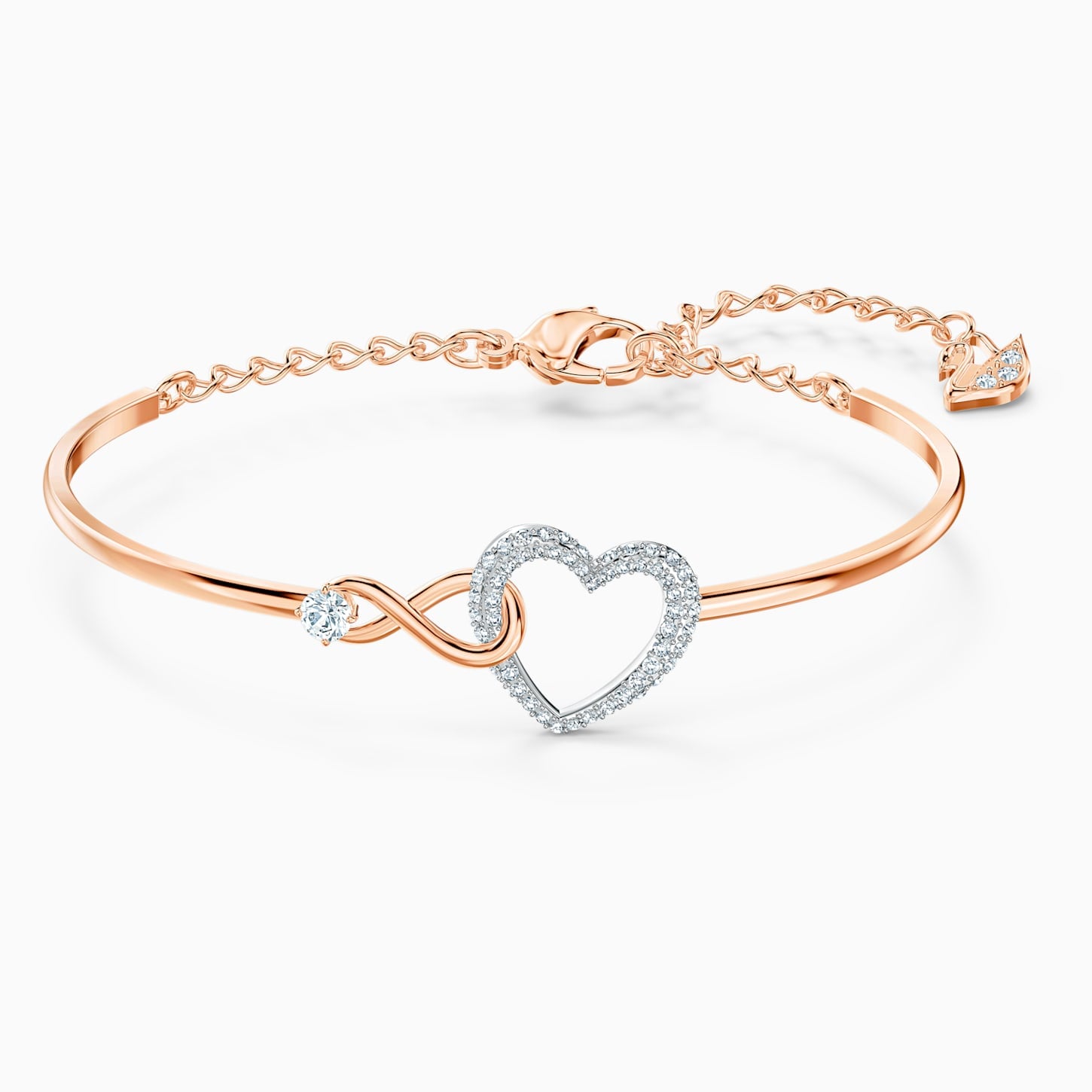Swarovski SW5518869 Infinity Bangle Heart&infinity Bilezik Gümüş/Rose