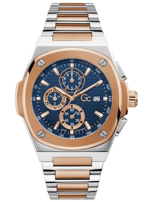 GC GCY99002G7MF Kol Saatleri Gümüş/Rose 44 Mm.