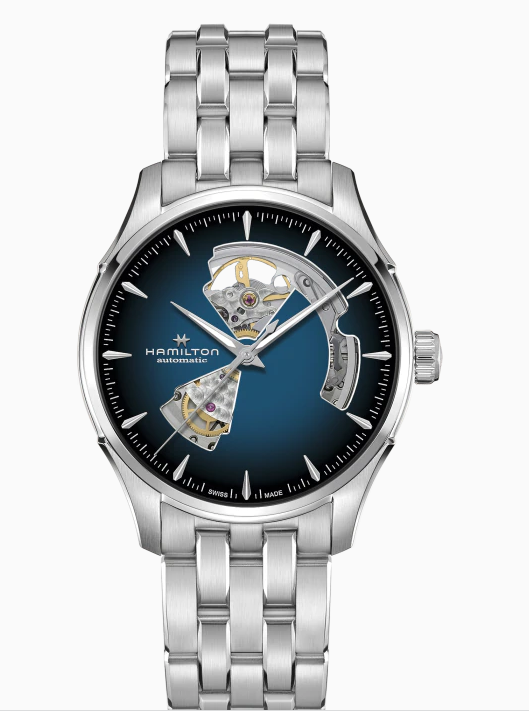 Hamilton H32675140 Kol Saatleri Gümüş Jazzmaster Open Heart Auto