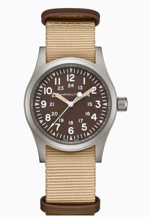 Hamilton H69439901 Kol Saatleri Krem Khaki Field M38-Bw-N-Bg