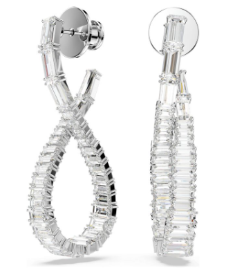 Swarovski SW5677628 Idyllia Küpe Gümüş Hyperbola Drop, Infinity