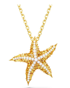Swarovski SW5691035 Idyllia Kolye Ucu Altın, Crystal Pearls, Starfish