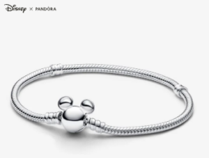 Pandora 593061C00 Bilezik Gümüş Disney Mickey Mouse Klips Moments Yılan Zincirli Bileklik