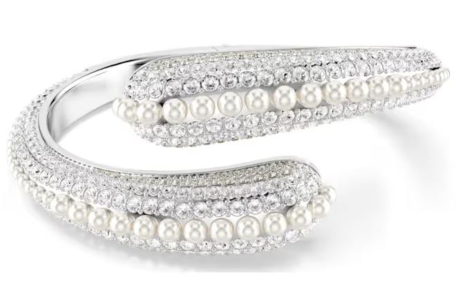 Swarovski SW5700923 Bilezik Gümüş 5700924 Sublima Cuff, Crystal Pearl