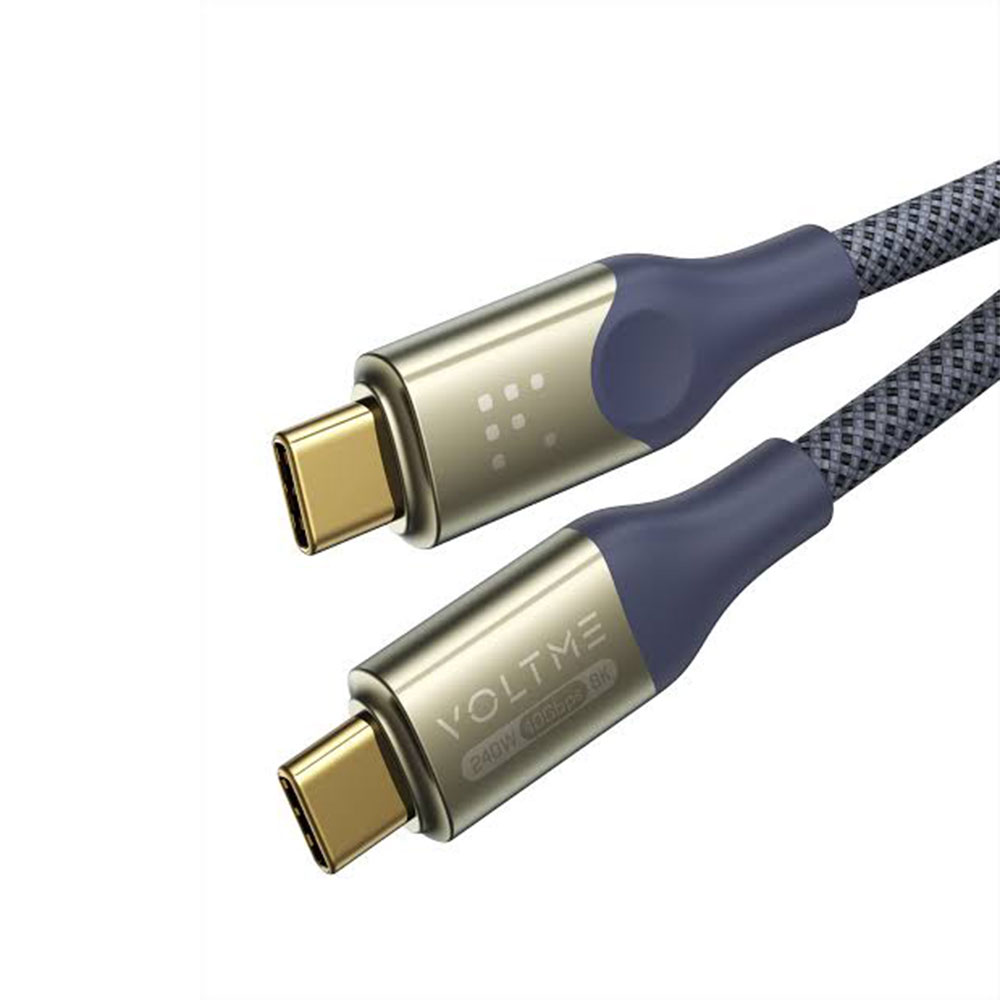 Kablo USB-C to USB-C 1.2m VOLTME 240W Powerlink Ultron Serisi C2199 mavi