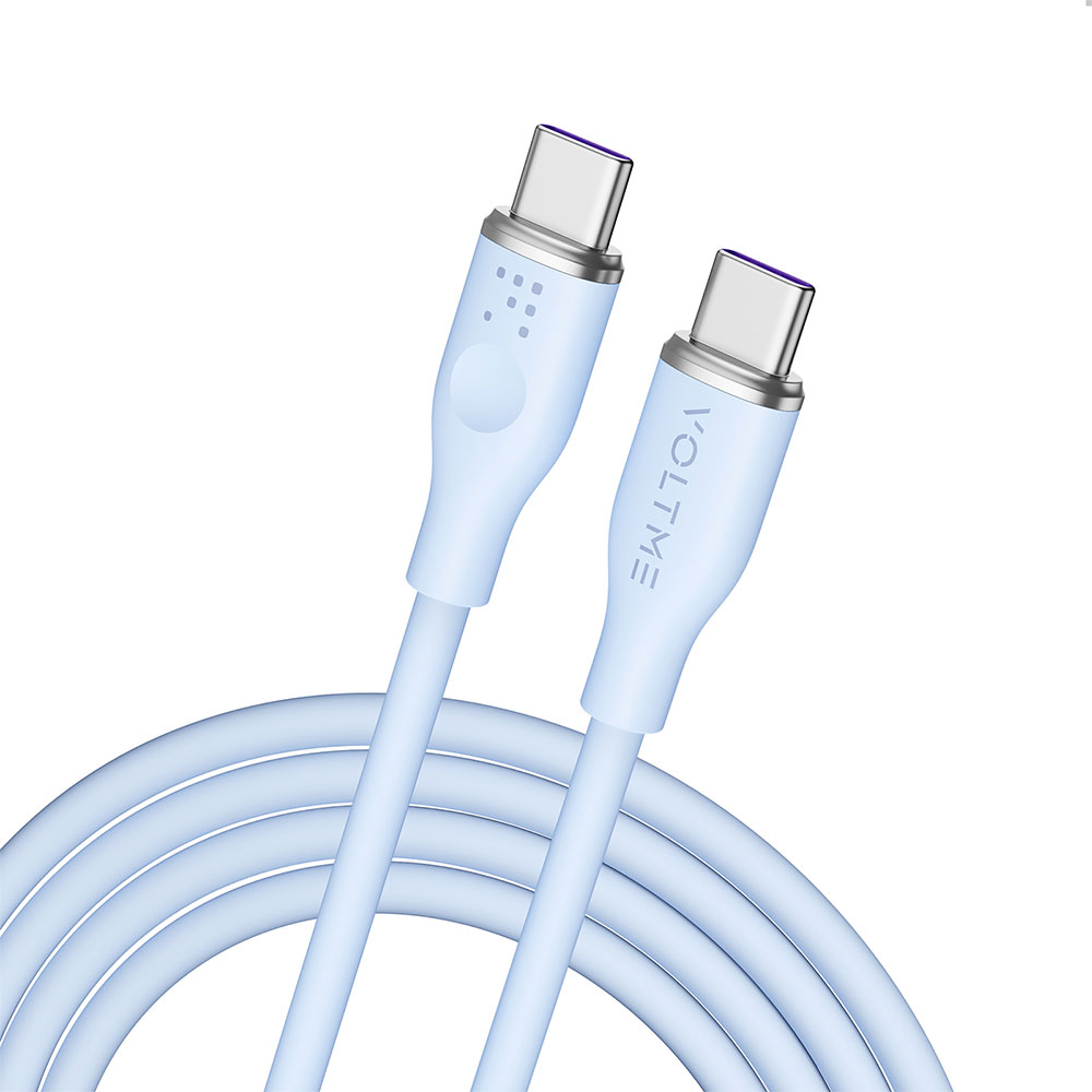 VOLTME Powerlink Moss Serisi C2023 Mavi 1m USB-C - USB-C 2.0 60W Kablo
