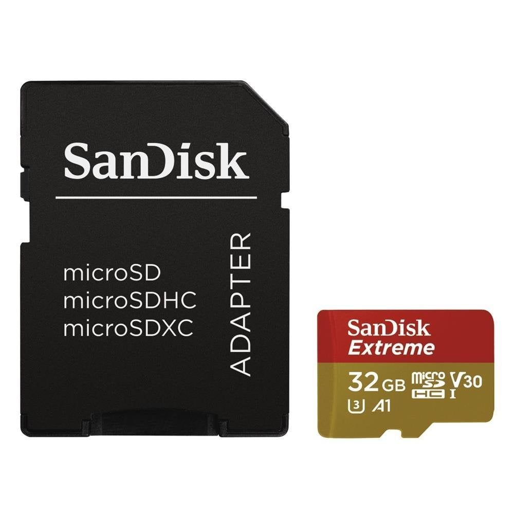 Sandisk Extreme 32GB microSDHC UHS-I Hafıza Kartı + SD Adaptör SDSQXAF-032G-GN6MA