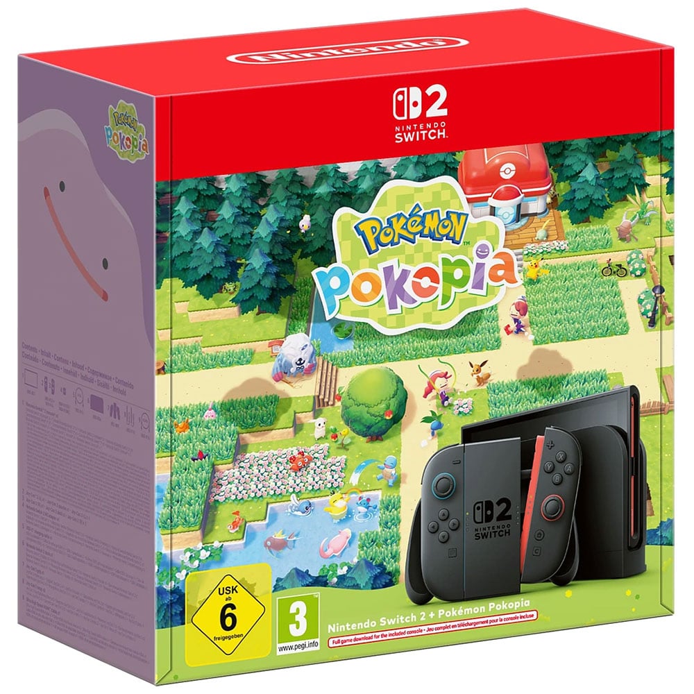 Nintendo Switch 2 Konsol Joy-Con mavi/kırmızı + Pokemon Pokopia Oyun Paketi