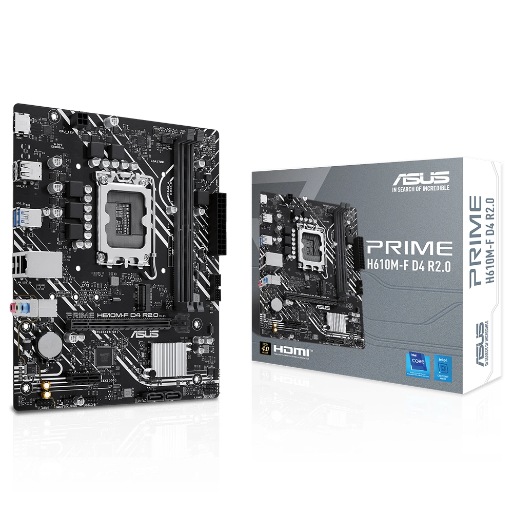 Anakart Asus Prime H610M-F D4 R2.0 Intel Ddr4 3200 Matx 1700P