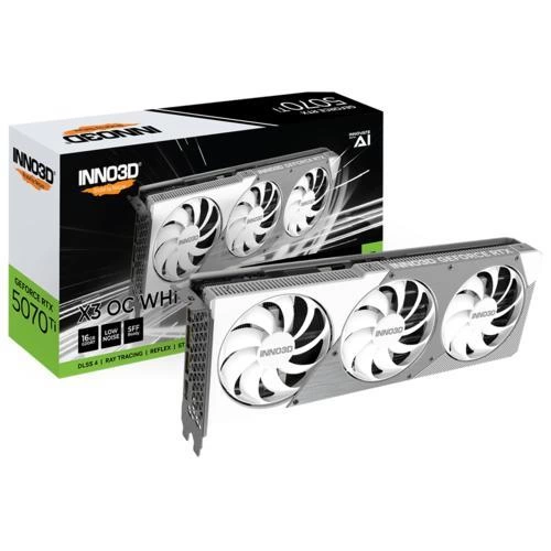 Ekran Kartı Inno3D Rtx5070Ti X3 Oc 16Gb 256Bit Gddr7 Beyaz
