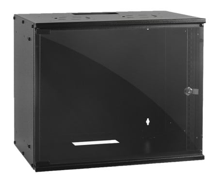 Ezcool 9U 500x400 Demonte Soho Kabinet 19" Rack Duvar Tipi Network Kabini Temperli Cam Kapak
