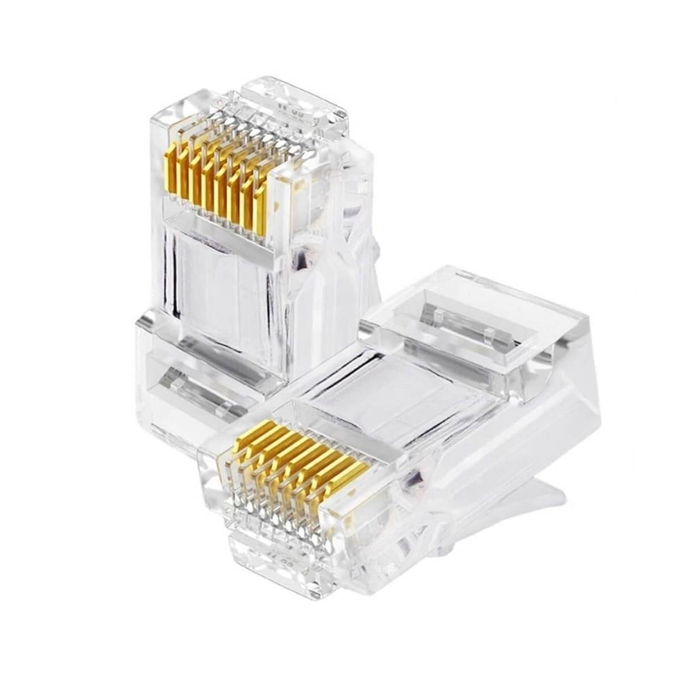 Ezcool EZ-RJ45 Cat6 EZ RJ45 Konnektör 100lü Paket Açık Uçlu Ethernet Ağ Konnektörü