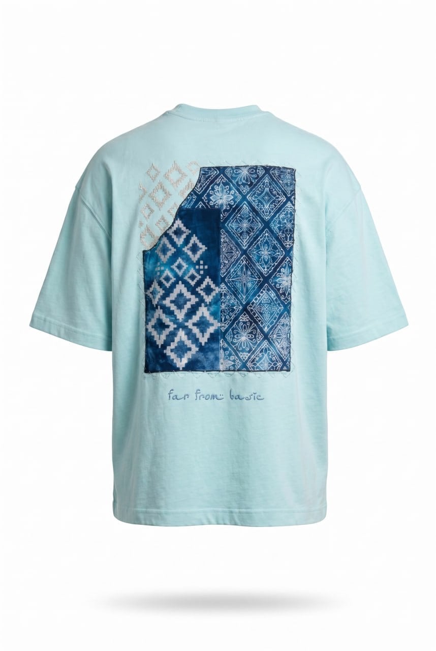 Kilim Patch & Nakişli Mavi Tshirt