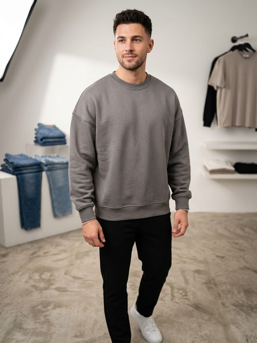 Basic Gri Sweatshirt
