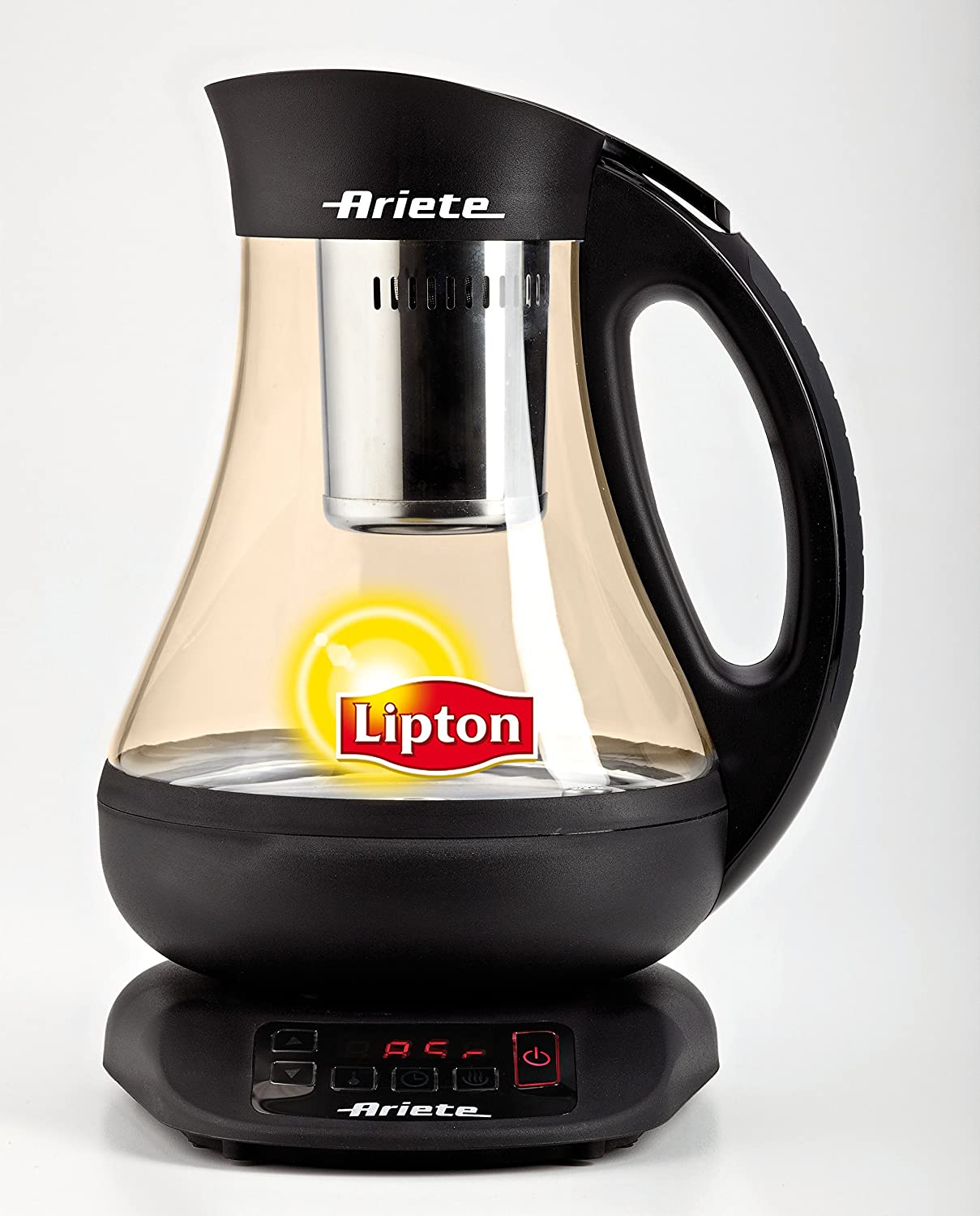 Ariete Pratik Çay demleyici. Derece ayarlı digital kontrol. Cam Hazneli Su Isıtıcısı / Kettle
