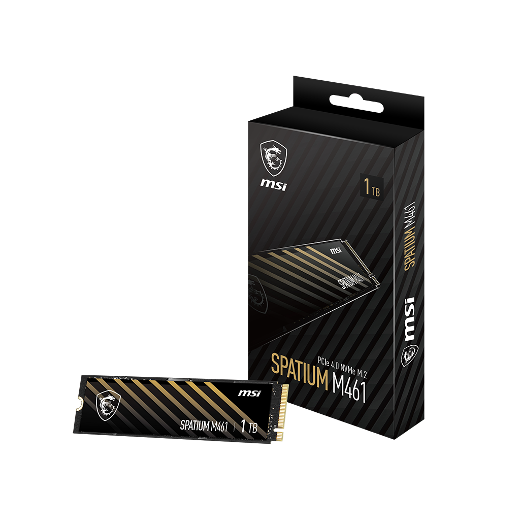MSI Spatium M461 1TB PCIe 4.0 NVMe M.2 SSD 5000MB/s Okuma 4200MB/s Yazma 3D NAND