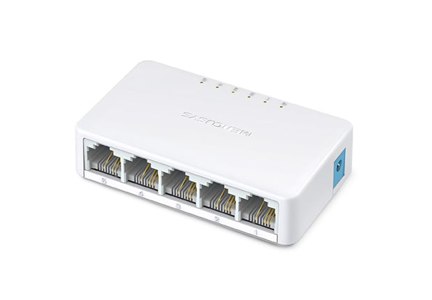 Mercusys MS105 5 Port 10/100Mbps Fast Ethernet Plastik Kasa Tak Çalıştır Network Switch