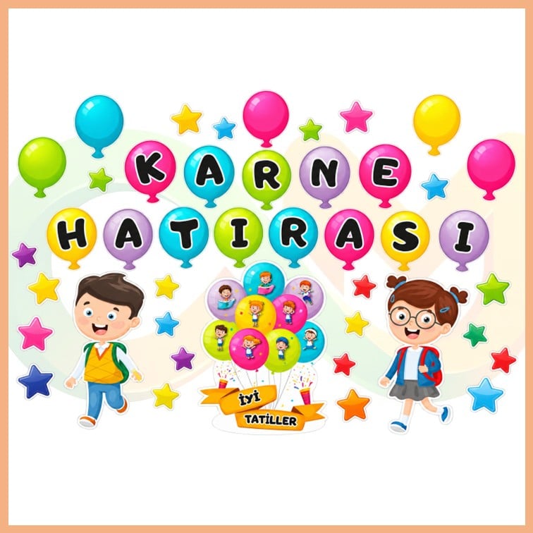 Karne Hatırası Balon Temalı Pano Seti