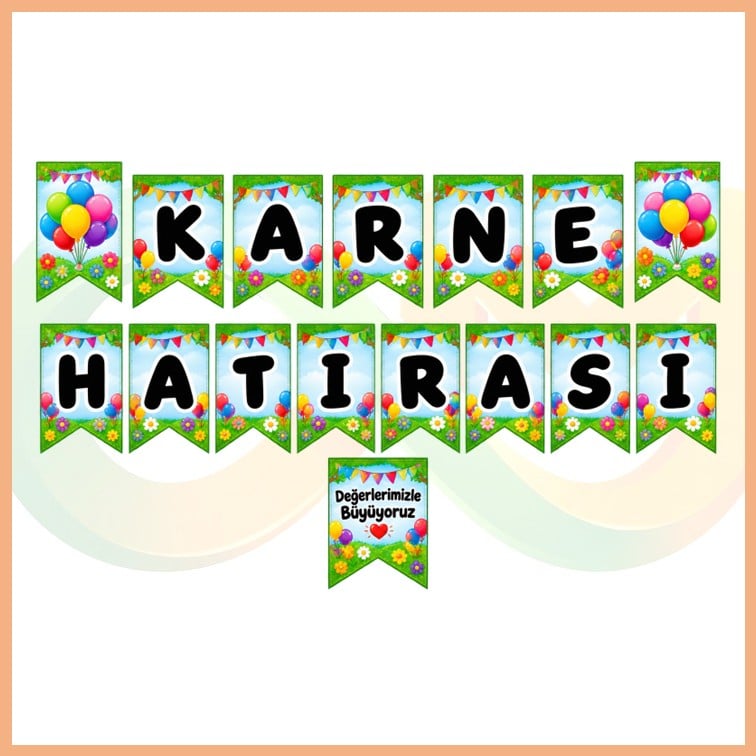 Karne Hatırası Bayrak Pano Seti