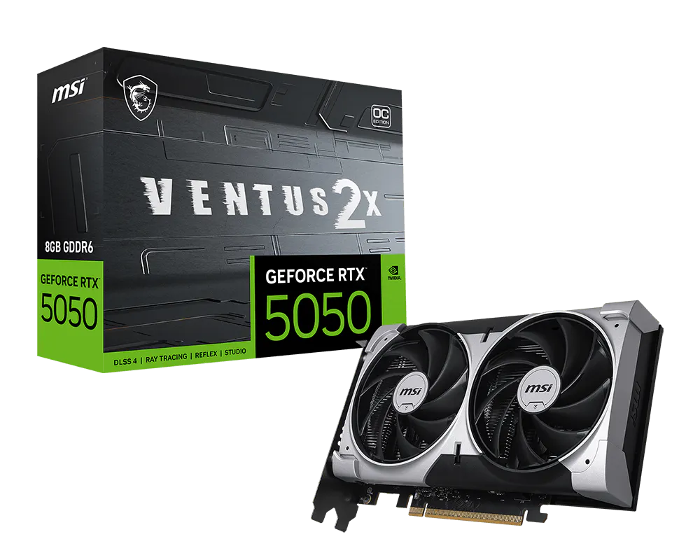 MSI G5050-8V2C GeForce RTX 5050 8GB GDDR6 VENTUS 2X OC 128Bit DLSS 4 Ekran Kartı